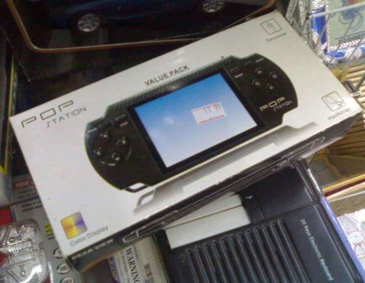 A funny knock off brand of a PlayStation Portable (PSP), called the "POP Station."