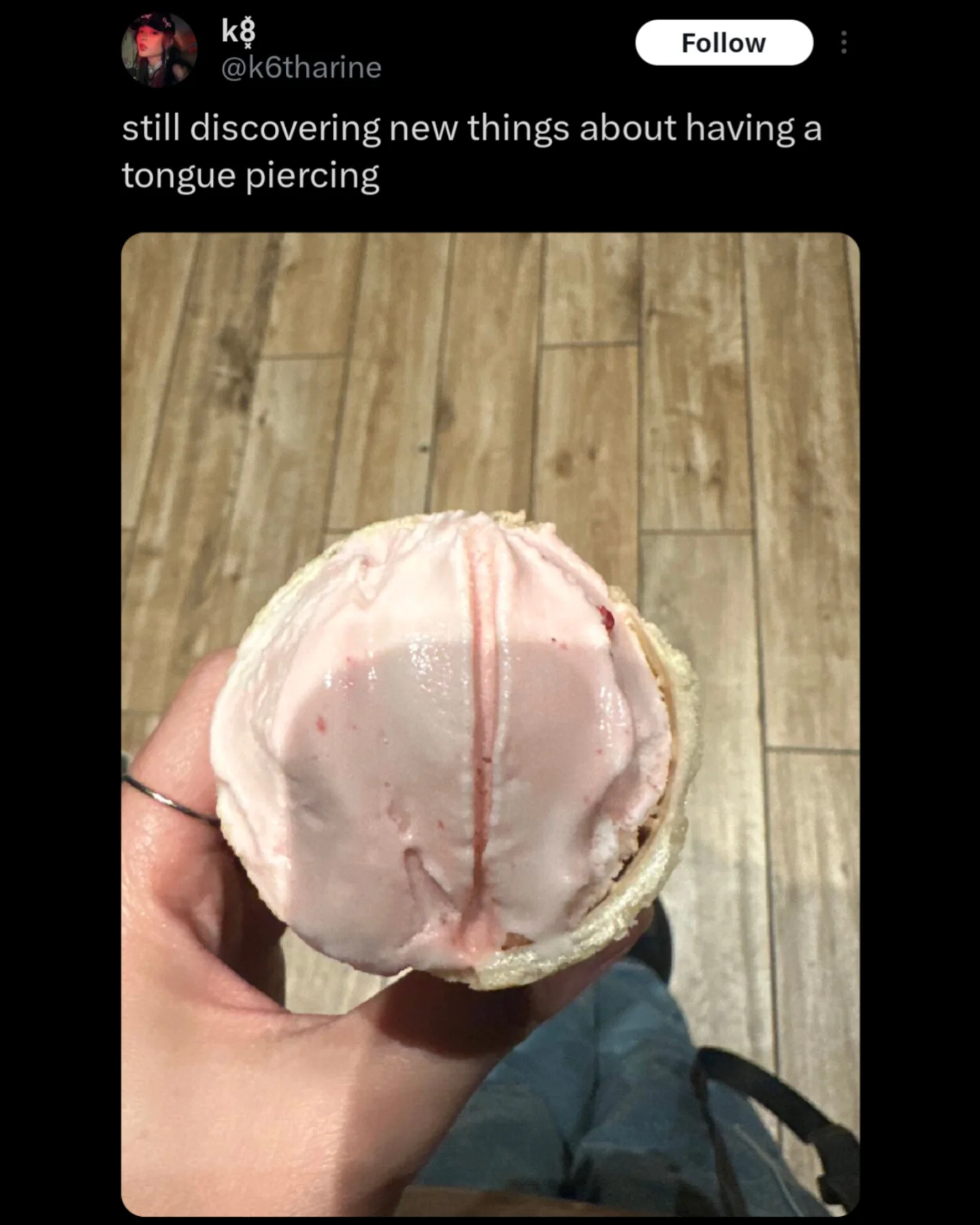 Text-based funny meme about a roommate being roasted for ladling soup enthusiastically.