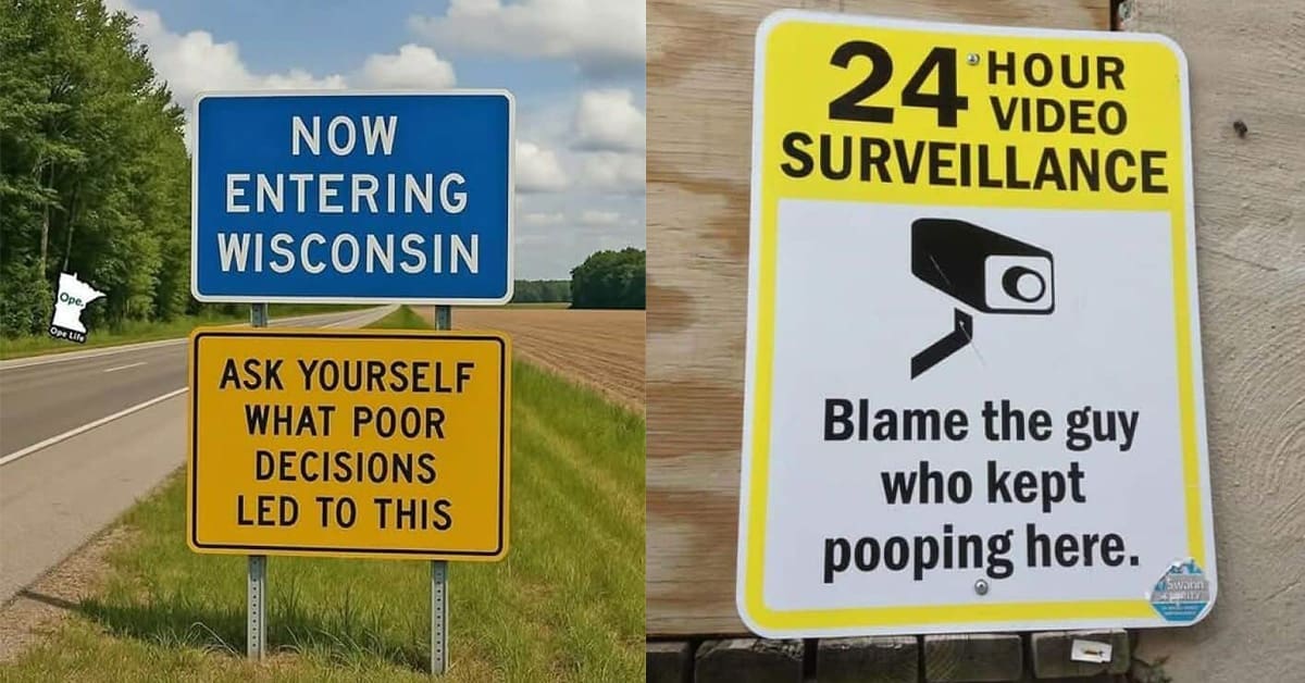 A hilarious collection of the best funny sign memes and real-world sign fails.