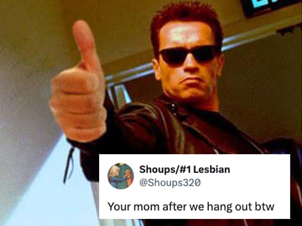 A google maps logo redesign meme showing the Terminator thumbs-up with a "your mom" joke.