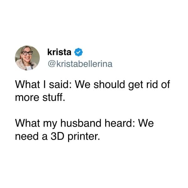 A marriage meme about a wife stealing her husband's hoodie because it's "comfier."