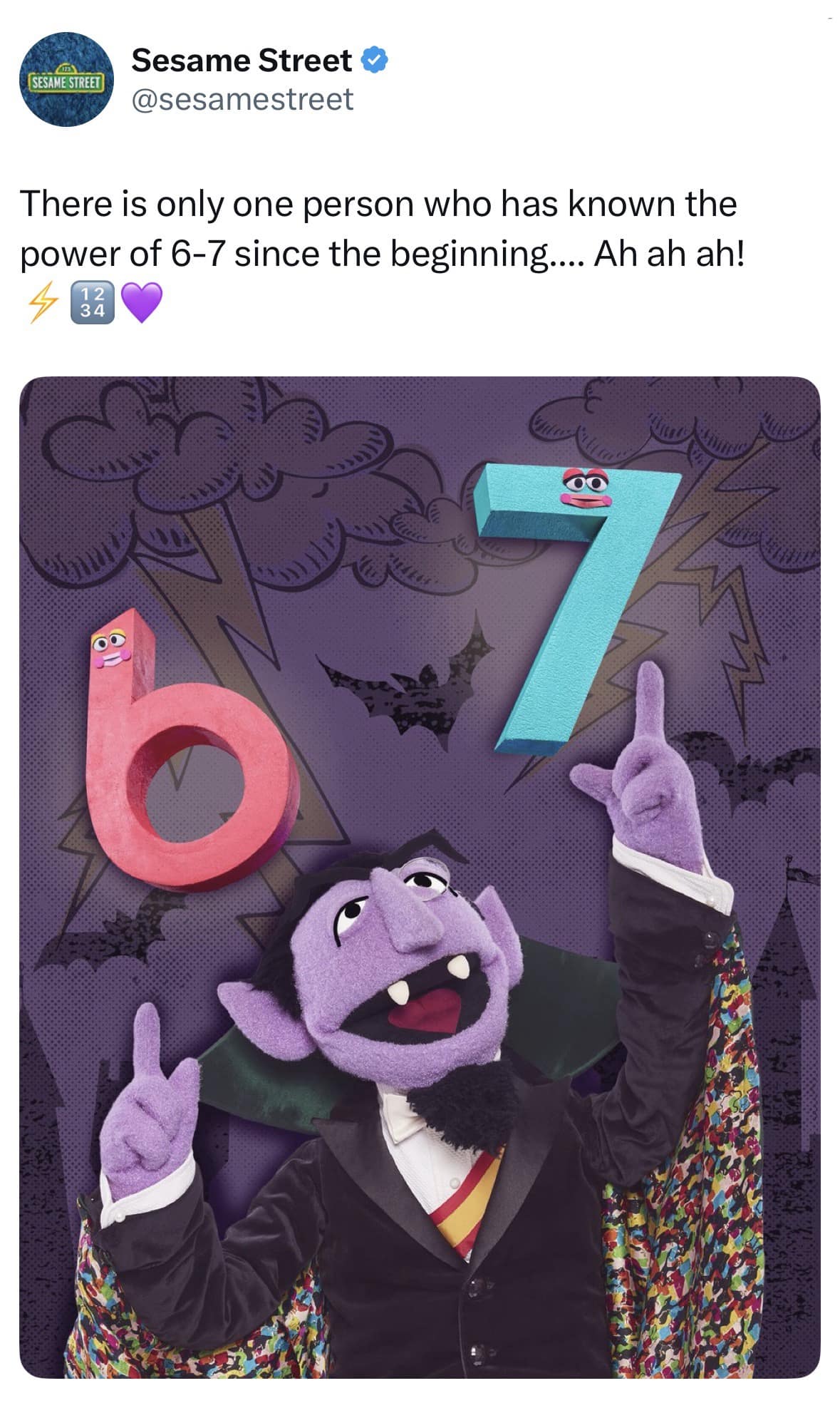 Meme dump featuring the Count from Sesame Street making a number joke.