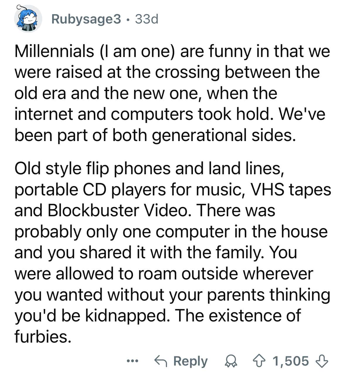 Millennial experience defining the generation as the bridge between analog and digital.