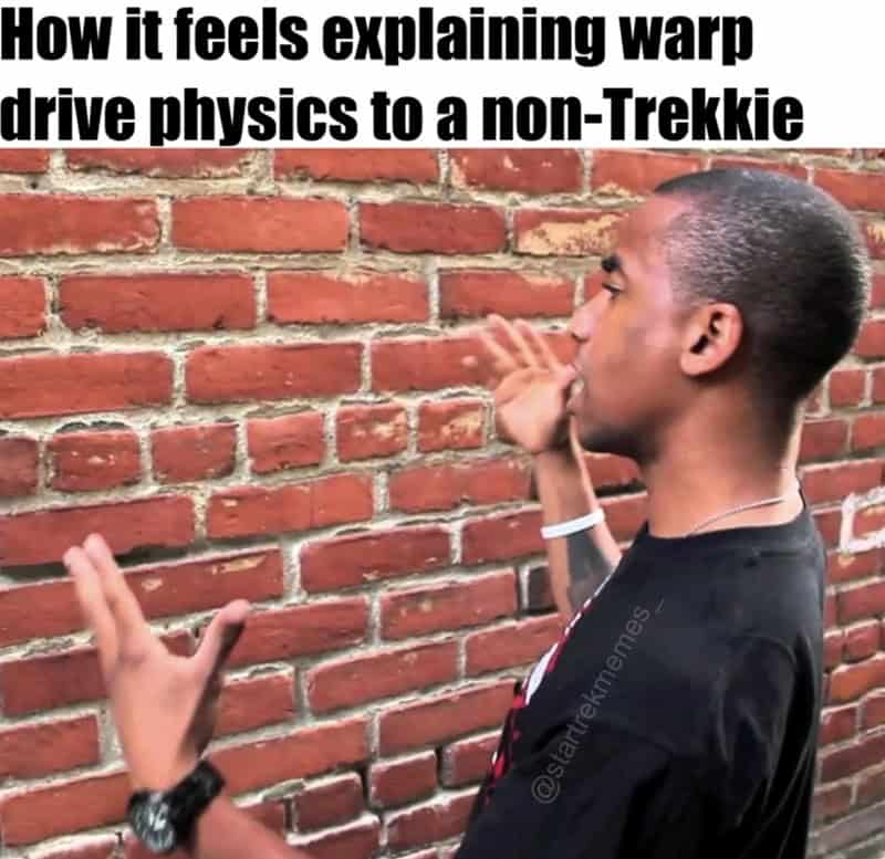 A sci-fi meme using the Star Wars character General Hux to describe the feeling of being late to a meeting.
