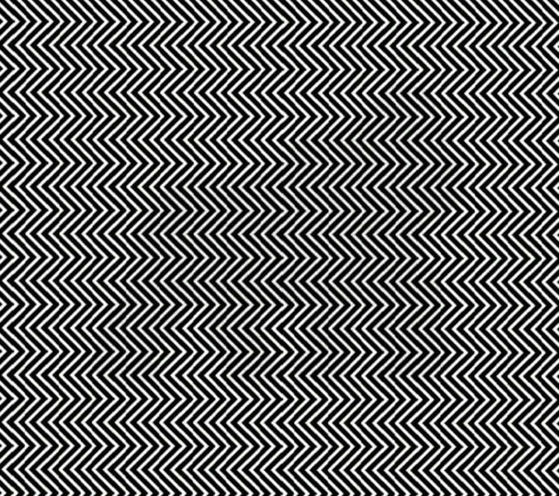 Black and white zig zag pattern creating movement and vibration cool optical illusions.