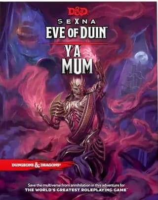 A dnd meme parodying a module cover as Sexna.