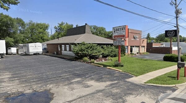 Catering business Bauer's Party Masters occupying a classic brown roof former Pizza Hut.