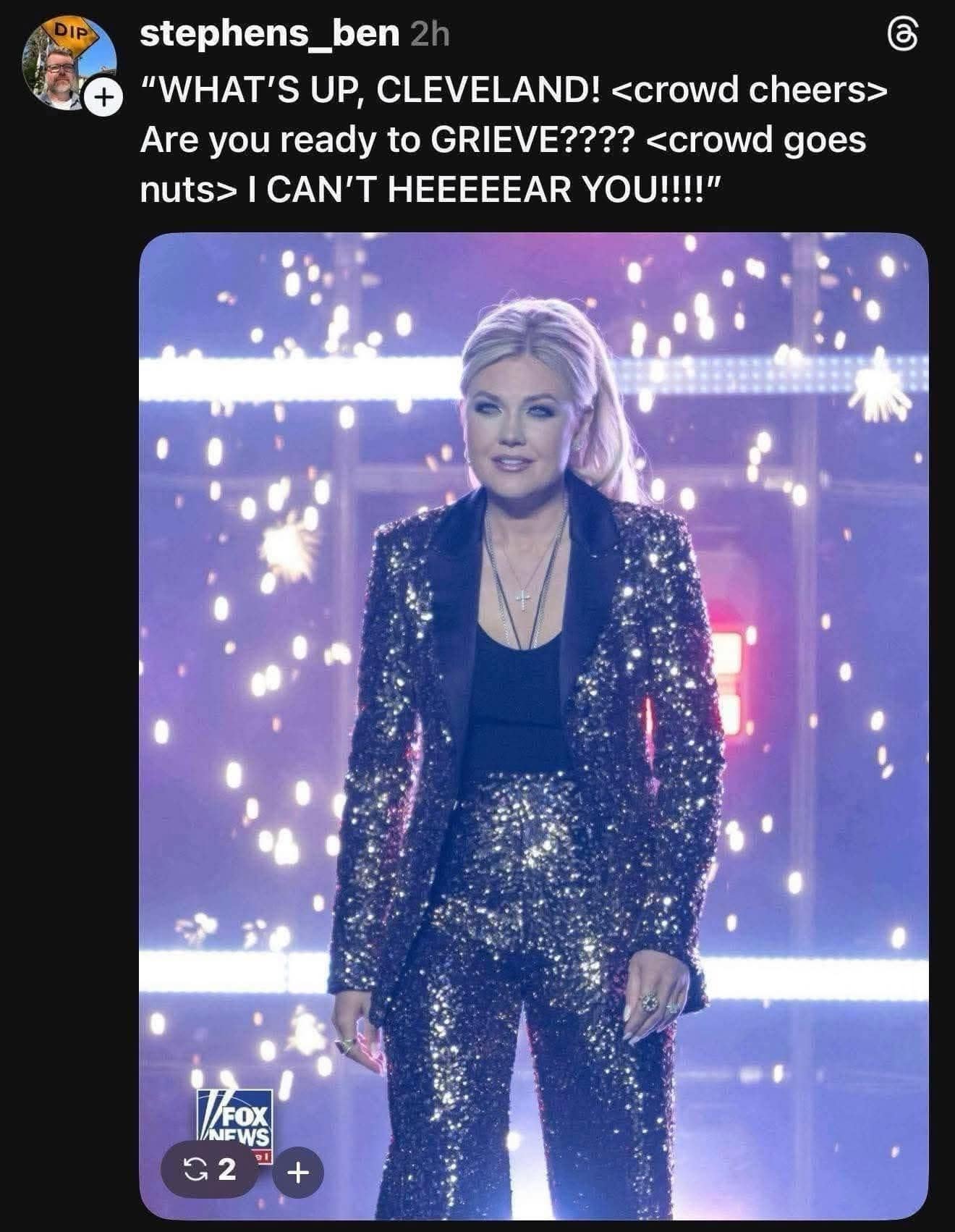 Erika Kirk on stage asking crowd if they are ready to grieve funny pics.