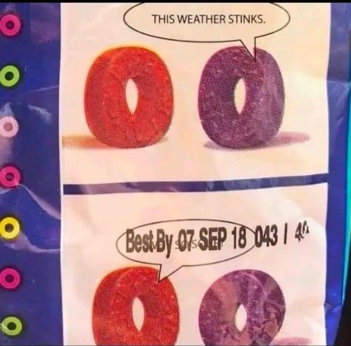 Donut package expiration date making a joke in funny pics