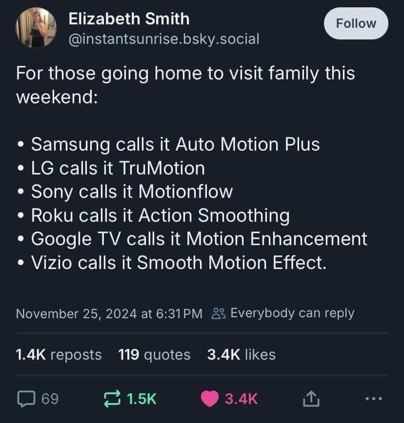 List of TV settings to turn off for better movies in funny pics
