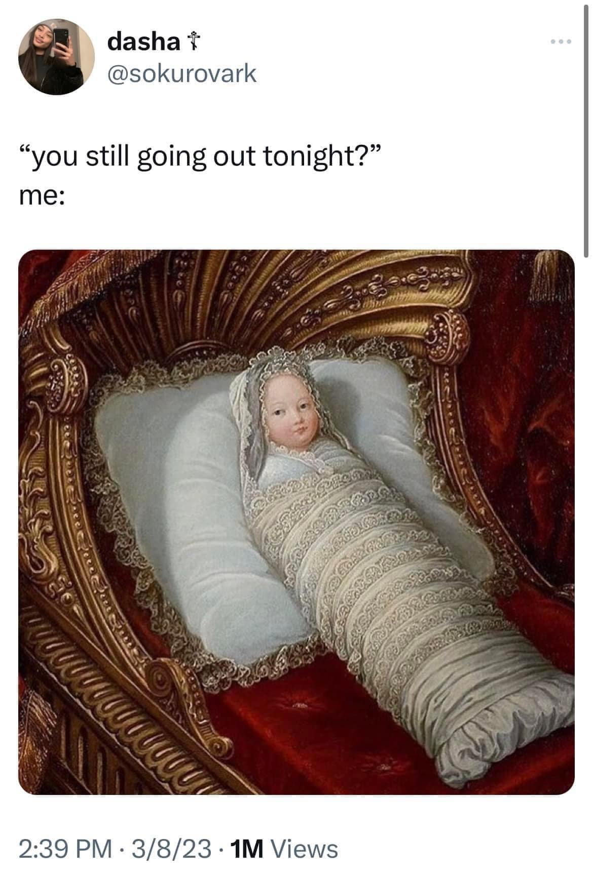 A funny pic using a historical painting to depict flaking on plans.