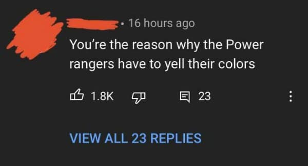 In this funny youtube comment, a user explains why Power Rangers yell their colors.