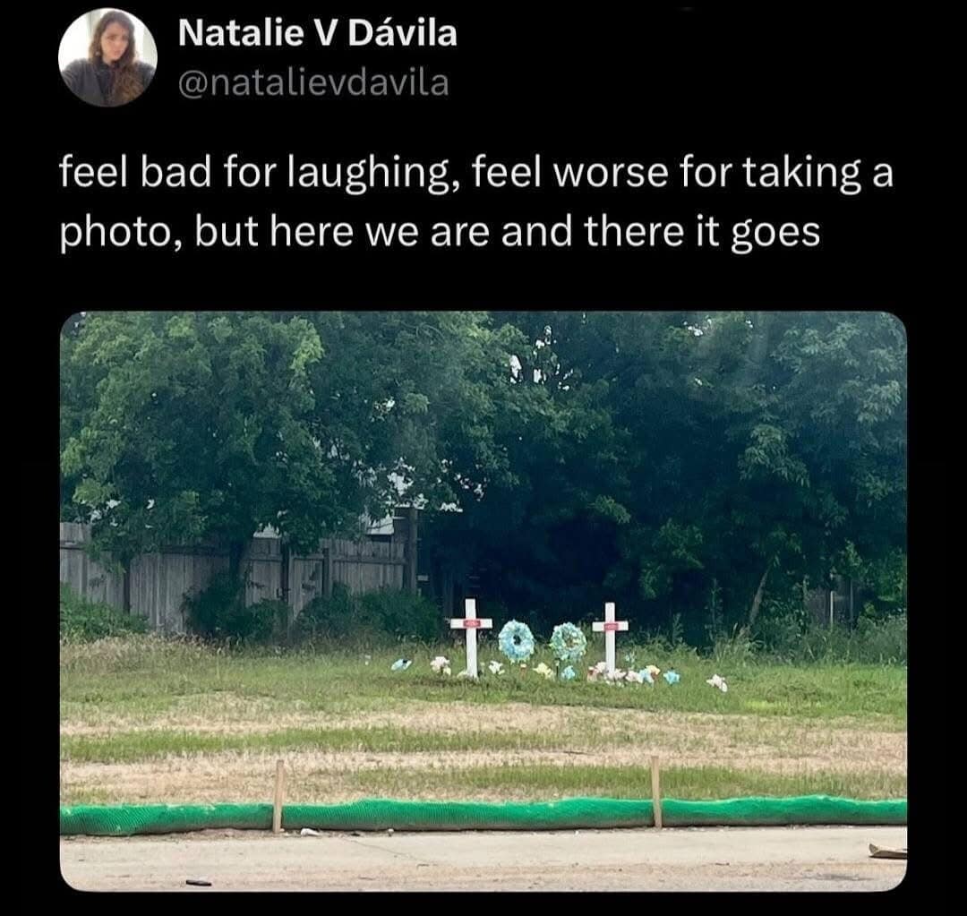White flowers arranged to spell the word toot in a hilarious meme