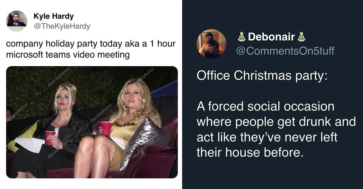 Collection of work christmas party meme images and office party meme compilations featuring Die Hard and budget cuts