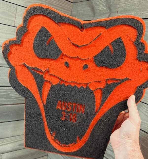 A foam "Austin 3:16" rattlesnake hand from the WWF Attitude Era, a popular 90s toy for wrestling fans.
