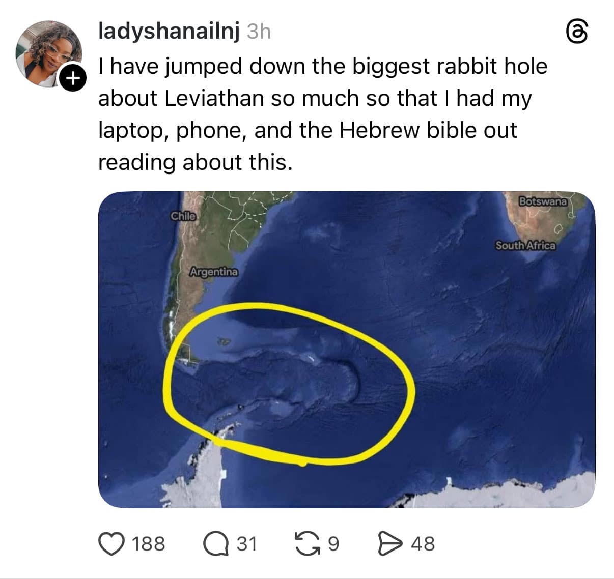 A Leviathan is waking up meme about going down a rabbit hole with a laptop, phone, and Hebrew Bible to research the monster.