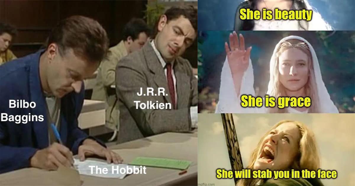 Collection of lotr memes and funny Lord of the Rings memes featuring hitchhiking Gandalf and Seinfeld crossovers