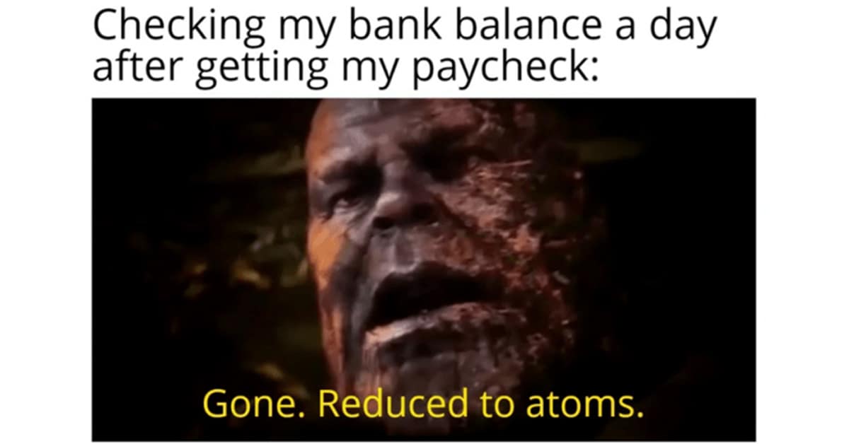 Collection of broke meme images and payday memes featuring Kermit the Frog and South Park