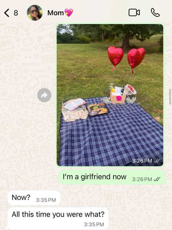 Mom confused by her daughter's text about becoming a girlfriend.