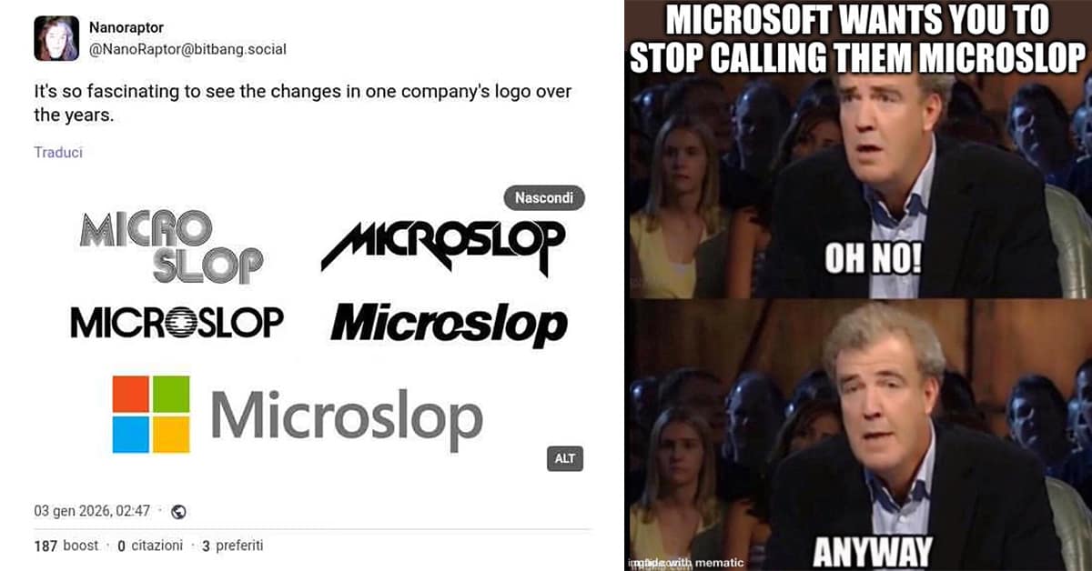 Collection of microslop meme images and ai slop meme compilations including Drake memes and Jeremy Clarkson