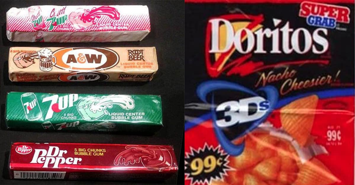 Collection of nostalgic snacks images and retro junk food compilations including TMNT pies and Magic Middles