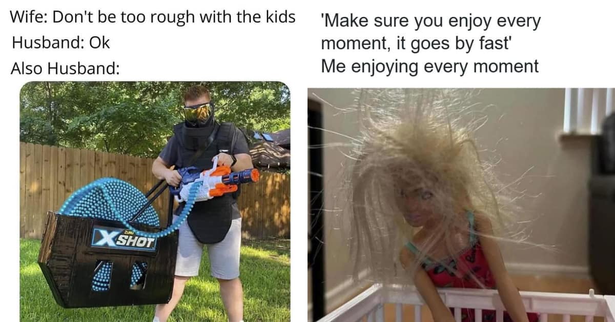 Collection of parenting meme images and meme about parenting compilations featuring newborn sleep victories and toddler tantrums