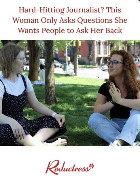 A funny Reductress headline about a woman who only asks questions she wants people to ask her back.