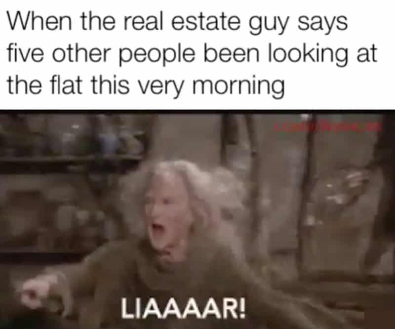 A renter meme using The Princess Bride to call out lying real estate agents.