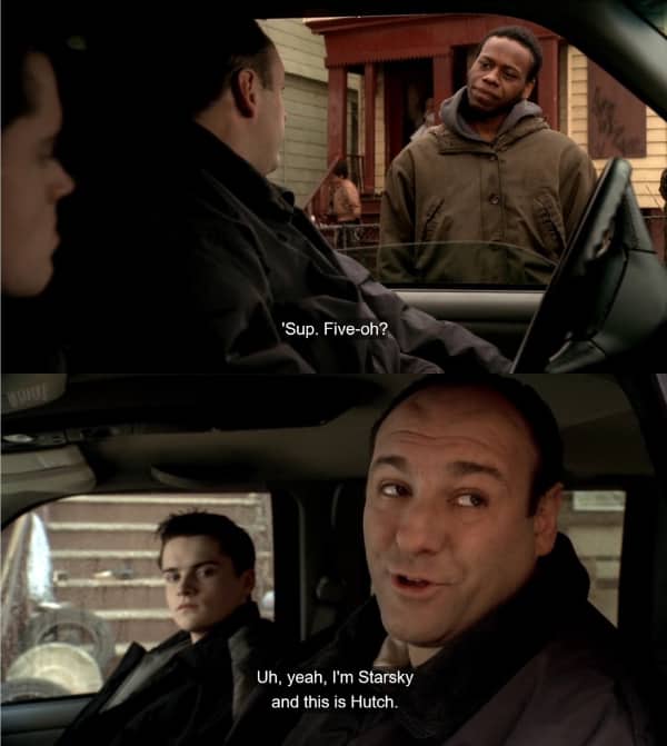 Tony Soprano sarcastically introducing himself as Starsky and Hutch funny Sopranos quotes