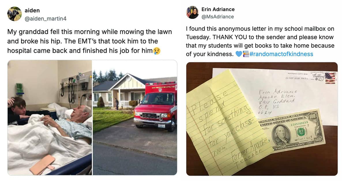 Collection of wholesome meme images and wholesome story about the kindness of strangers examples including the "Dad, how do I?" creator and the bike gift.