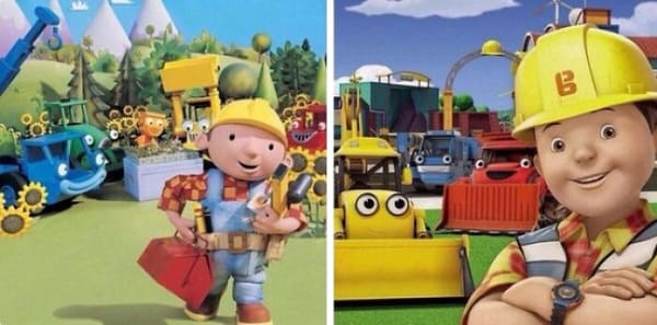 Original stop motion Bob the Builder compared to creepy modern CGI animated version.