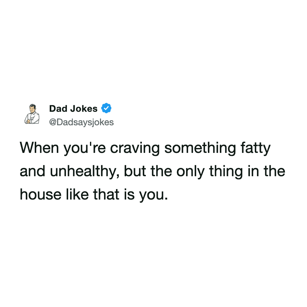 Relatable self-deprecating humor about craving something fatty and unhealthy only to find yourself.