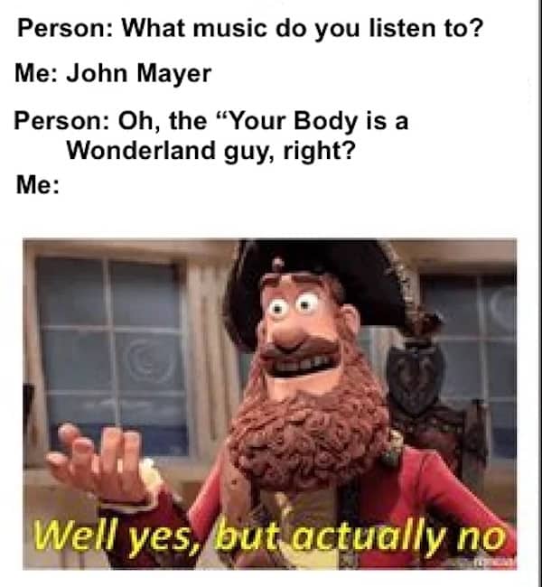 Pirate captain meme responding "well yes, but actually no" to being just the wonderland guy.