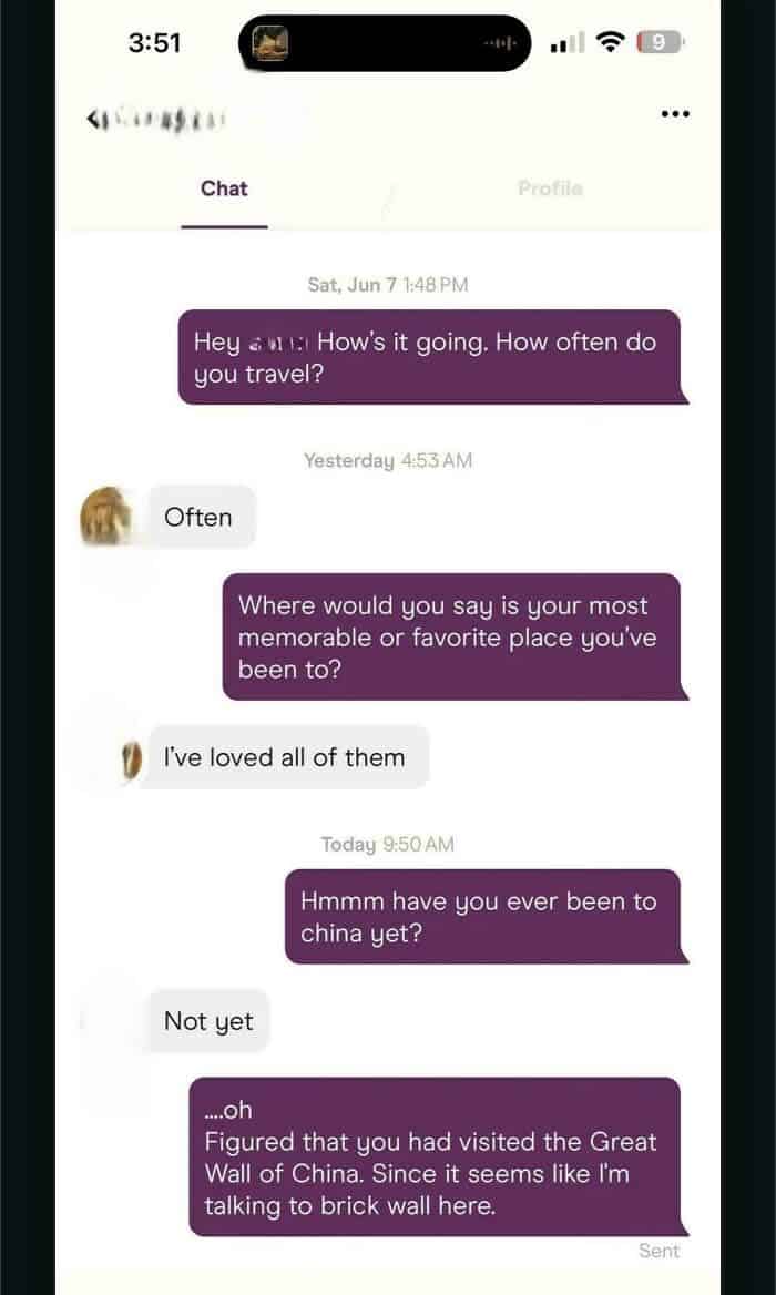 Person dramatically announces bedtime eleven times before dad texts to confirm he's asleep