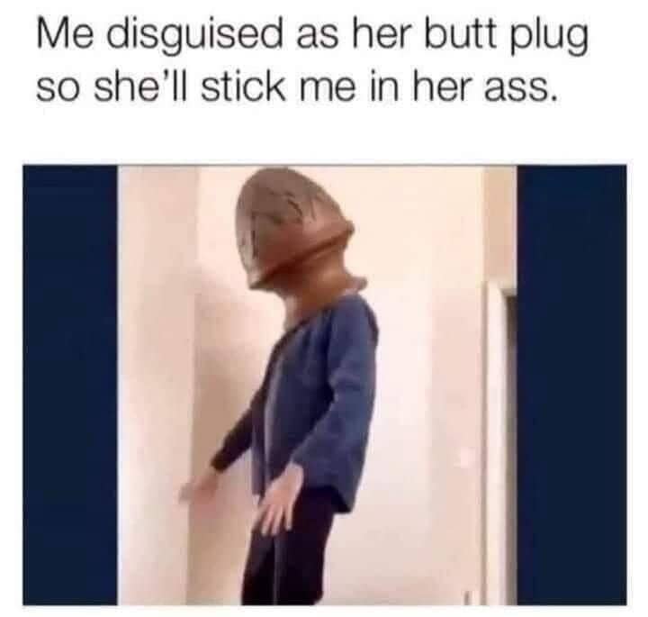 Humorous image of a person wearing a large chess piece on their head as a disguise.