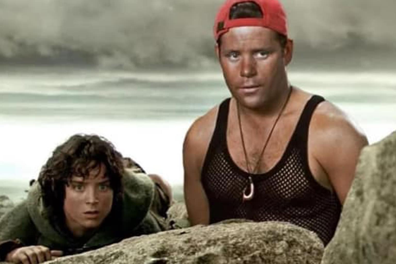 A complete dump of lotr meme content that perfectly captures modern struggles, including the legendary image of Denethor aggressively eating a tomato, alongside the "Boromir pen holder" and a buff, "on the juice" Samwise Gamgee.