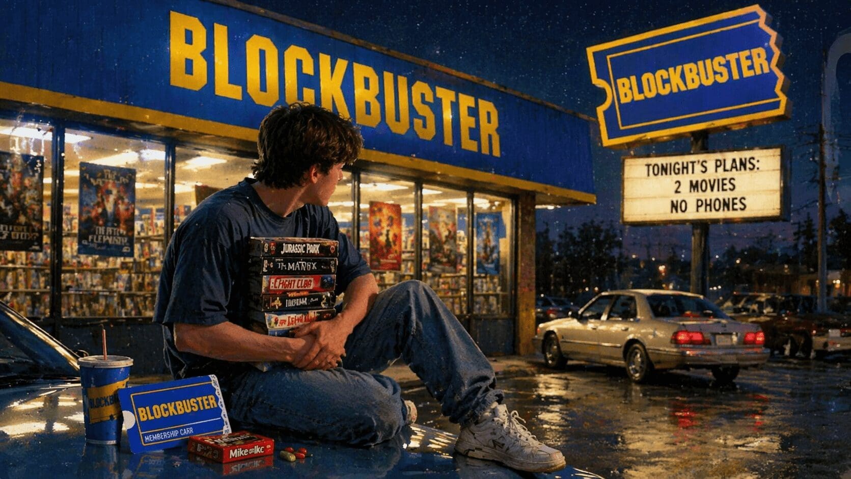 Blockbuster memories on a cool night