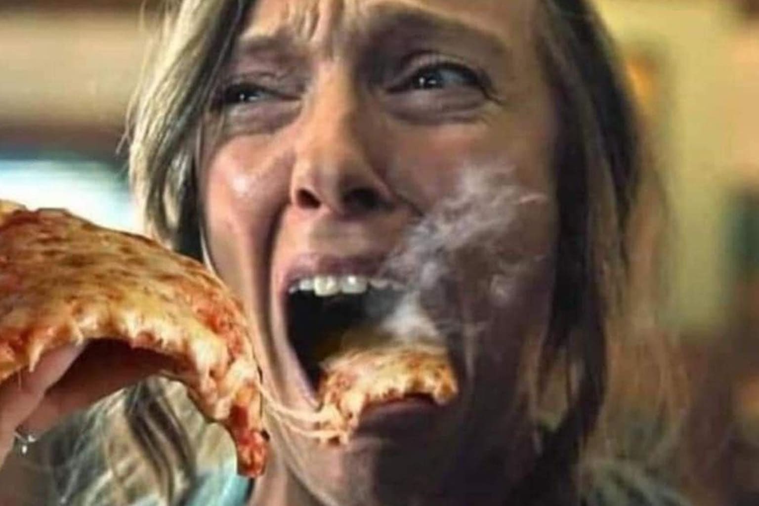 A dump of classic memes featuring a public Facebook group planning to create a "leviathan lobster god," Mario jumping into a painting to represent being banned from the Louvre, and Toni Collette’s horror scream edited to include a slice of steaming hot pizza.