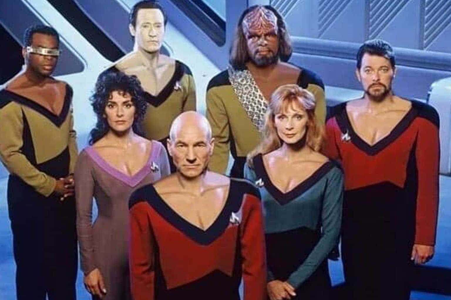 A classic memes gallery featuring a block of Spam carved into a shot glass, the Star Trek: TNG crew all wearing Counselor Troi’s jumpsuit, and a baking sheet full of doughy "empanadasauruses."