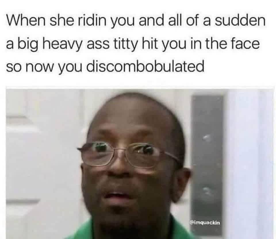 Close-up of a man looking shocked and discombobulated with a caption about physical intimacy.