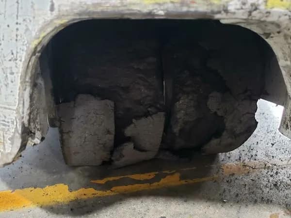 A "maintenance required" funny Osha violation picture featuring forklift tires so degraded they look like chewed-up black licorice, with massive chunks of rubber missing and zero tread remaining, likely vibrating the entire building with every turn.