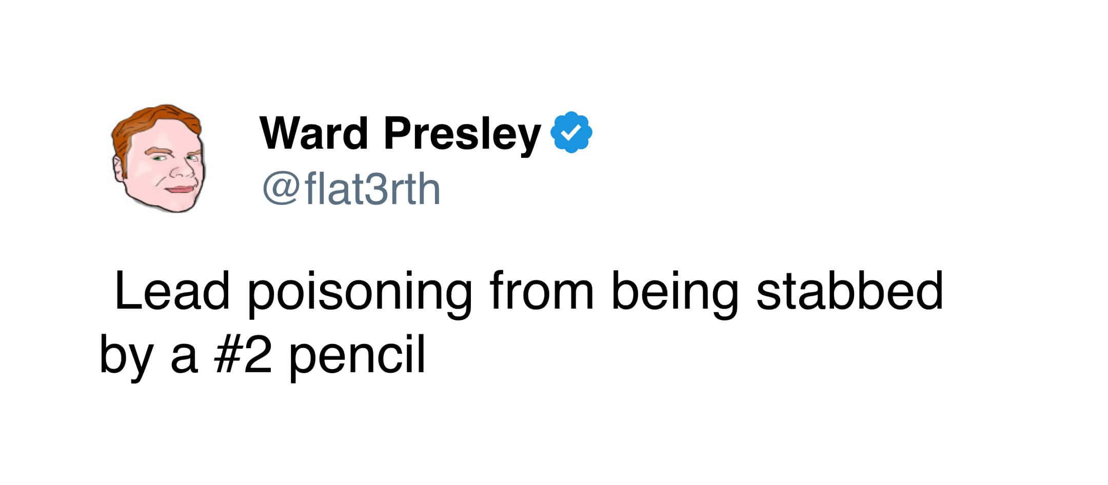 Tweet about Gen X fear of lead poisoning from being stabbed by a number two pencil at school