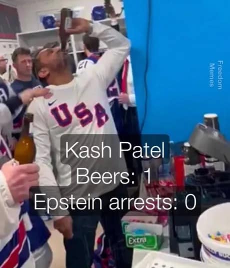 A digital Kash Patel meme showcasing a screenshot from X. The account "@FBIDirectorKash" posts about delivering promised transparency, but is immediately undercut by a "Readers added context" box detailing the campaign's failure to release the full Epstein files.