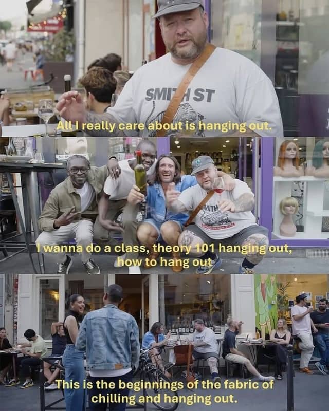 Matty Matheson in a montage about the fabric of chilling and hanging out.