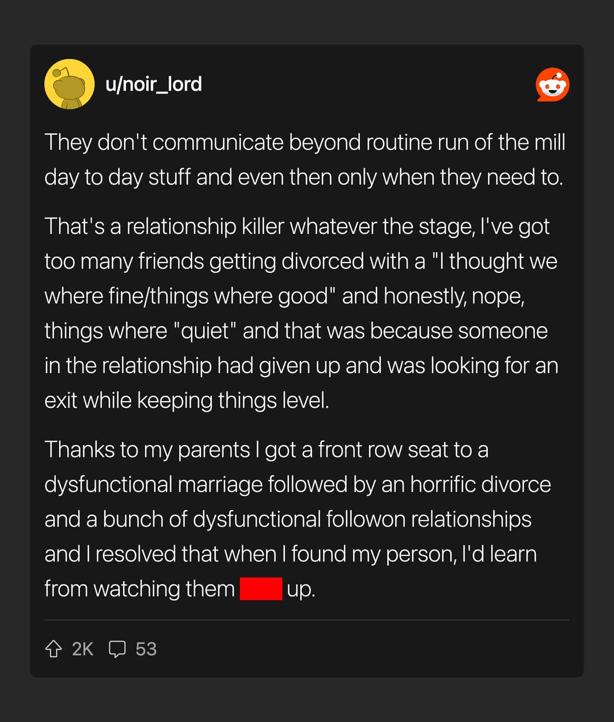 Reddit user shares that inability to discuss finances together is a major relationship red flag