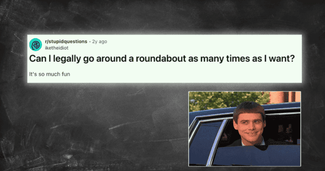 Reddit user asks if it is legal to go around a roundabout unlimited times adding it is so much fun