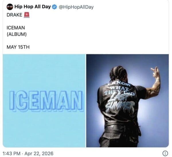 A parody Drake album drop meme showing a tweet for a fictional J. Cole album titled "EARTHMAN," featuring an AI-generated image of J. Cole where his skin and hair are entirely composed of green grass and moss.