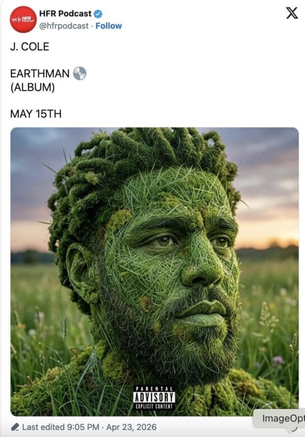 A satirical Drake album drop meme showing a tweet claiming Rick Ross is dropping an album called "FATMAN." The image features a shirtless, tattooed Rick Ross wearing heavy gold chains.