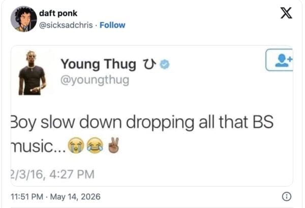 A relatable Drake album drop meme showing a girl sleeping peacefully in bed, captioned "going to bed with my ears not hearing any of that man’s new music."