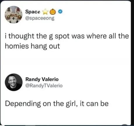 A classic meme screenshot of a Twitter interaction where a user misinterprets a biological term as a place for "the homies" to hang out, resulting in a witty reply.